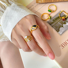 ˮ�ζ�߅�ξG�ʯ �E�A�t�ʯ�pɫ���Ľ�ָ���18K��