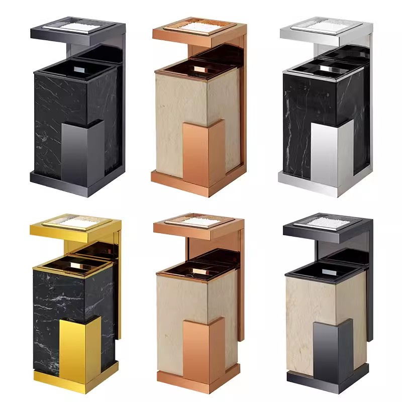 Marble Trash Can Hotel Lobby Lobby Elevator Entrance Corridor Aisle Commercial Sanitary Bucket Peel Box