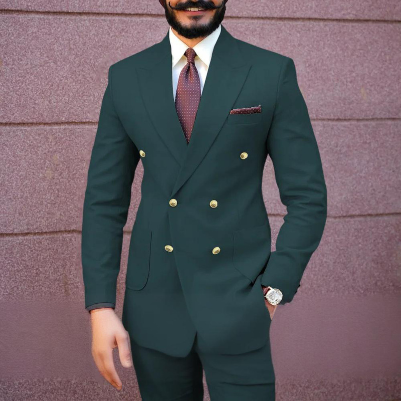 Aliexpress's Popular Two-Piece Men's Suit Dress, Fashionable and Elegant Lapel Collar Suit, Handsome Birthday Party