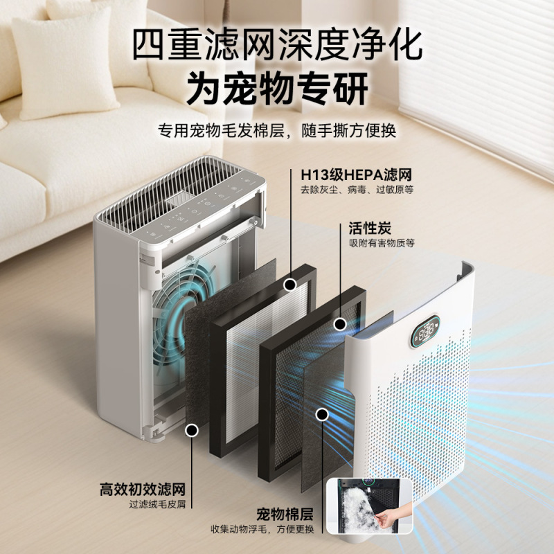 跨境家用宠物空气侧面大进风口可有效吸附宠物毛发适合养宠家庭|undefined