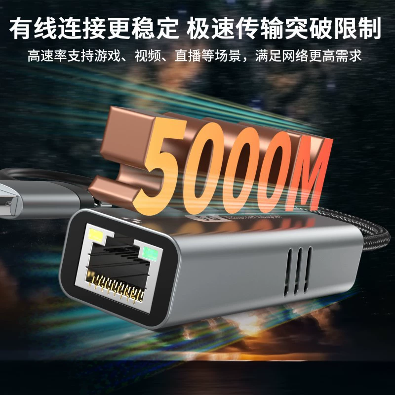 USB 3.0 + Type-C к сетевому кабелю RJ45 гигабитный 2.5G внешний бесшовный проводной сетевой адаптер сетевой конвертер