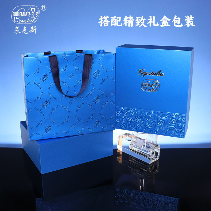 Caja de regalo de copas de vino de cristal importadas de la República Checa, regalos de negocios para mayores, regalos de negocios al por mayor