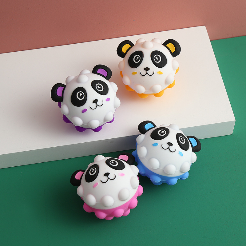 3D Panda Dekompressionsball Fingerpresse Puzzle Silikonspielzeug Grip Ballpicture11