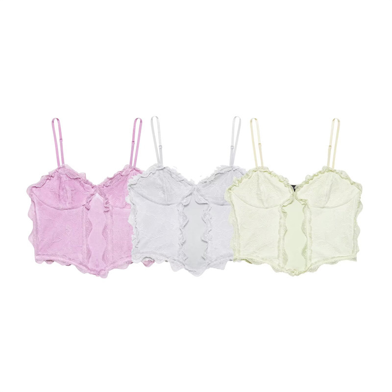 Foreign Trade Cross-Border 2026 New Summer European and American Style Lace Patchwork Corset-Style Camisole Top 4344305 Foreign Trade Cross-Border 2026 New Summer European and American Style Lace Patchwork Corset-Style Camisole Top 4344305