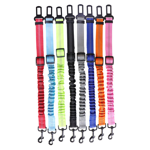 Pet dog car seat belt dog rope Amazon double-sided reflective rope explosion-proof car rope for medium and large dogs