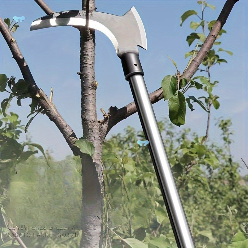 1Pc, versatile long handLED manganese steel sickle, double