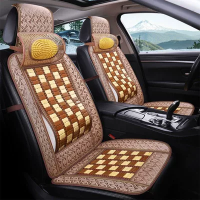 Seat cushion, seat cover Summer Single-Piece Bamboo Breathable Cooling Mat - new-two-color-luxury-version-single-seat