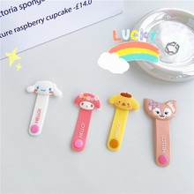 新款卡通耳机线收纳数据线绕线器可爱硅胶集线器创意缠线纽扣绑线