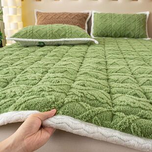 Rex Rabbit Hair Milk Velvet Mattress Upholstery Household Winter Coral Velvet Mattress Thin Mat Warm Thickened Blanket