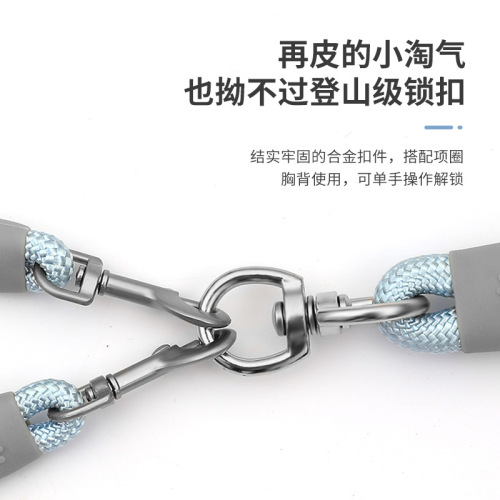 Dog leash, dog leash, medium-sized double dog chain, double-ended traction, one-to-two leash, pet supplies wholesale