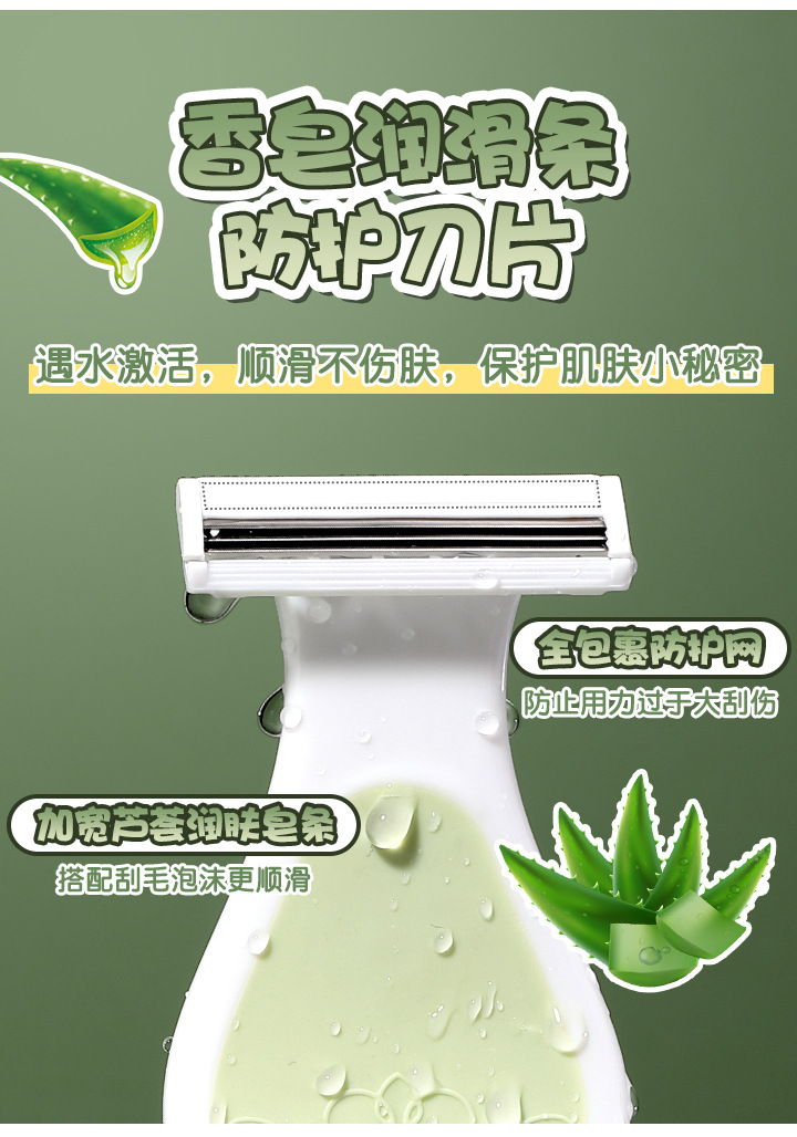 LMLTOP compact portable rake knife, two pieces, stainless steel three-blade shaving knife, female SY312 Application Scenario