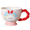 Girls Heart Mark Cup Ceramic Household Large -capacity Breakfast Cup Milk Oat Cup INS Water Cup Female Coffee Cup