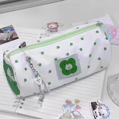 ins クリエイティブラッキー四つ葉のクローバー大容量筆箱高価値シンプルな学生文具収納袋筆箱