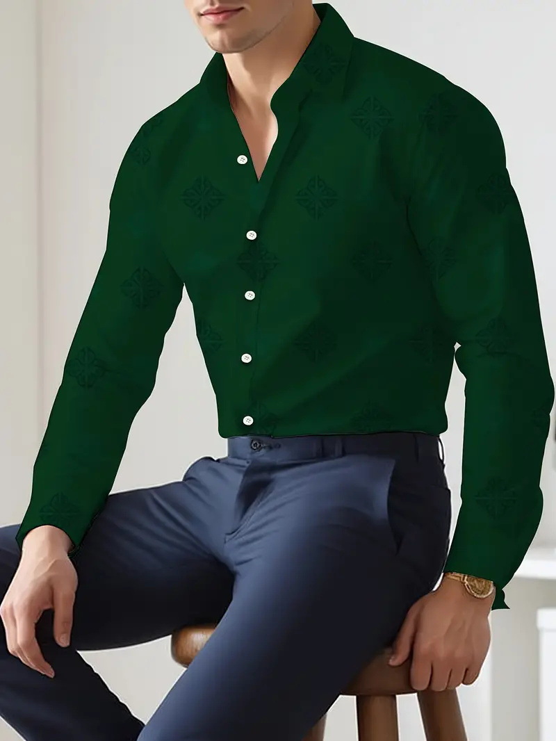 Hombre de alta calidad color sólido suelto 2024 nuevo estilo salvaje camisa de botones de manga larga blusa de otoño MB12