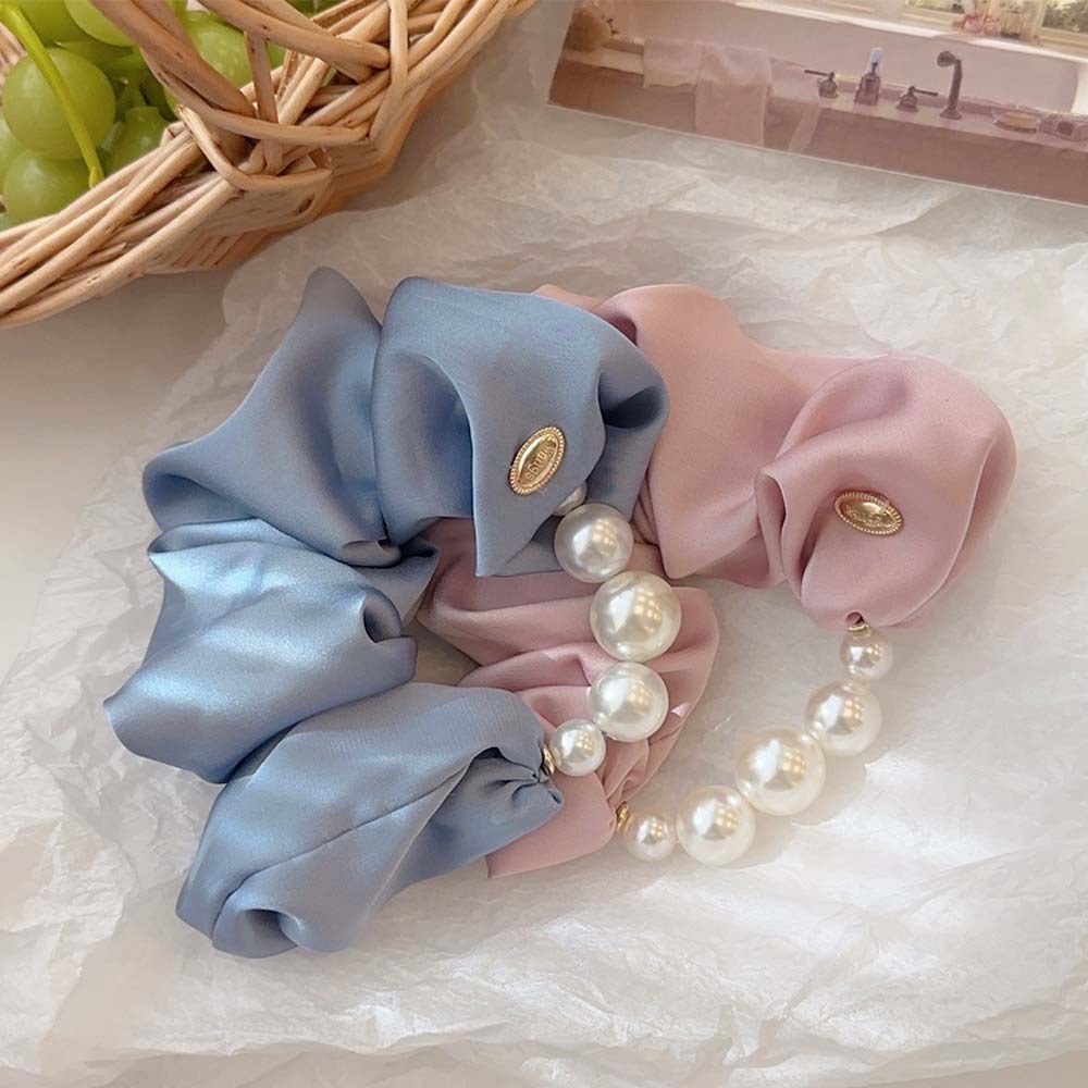 Lujo ligero de perlas de cabello de 2025 nuevo cabello de alta gama correa cubierta de cuero de mujer de alta elasticidad anillo de cabello de moda duradera