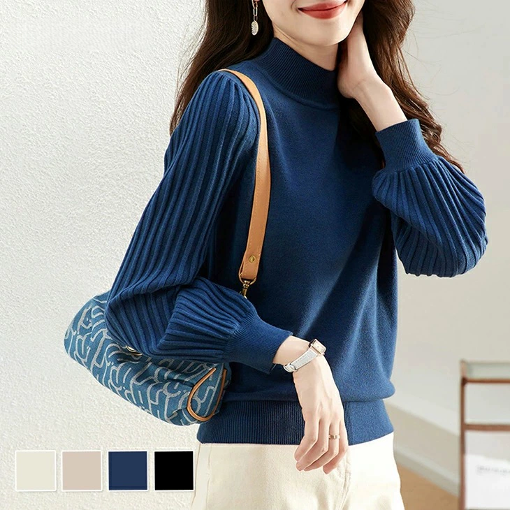 Качественный трикотажный топ из шерсти для женщин, осень-зима 2025, новый, в корейском стиле, с цветными блоками, в полоску, на пуговицах, приталенный, с длинным рукавом.