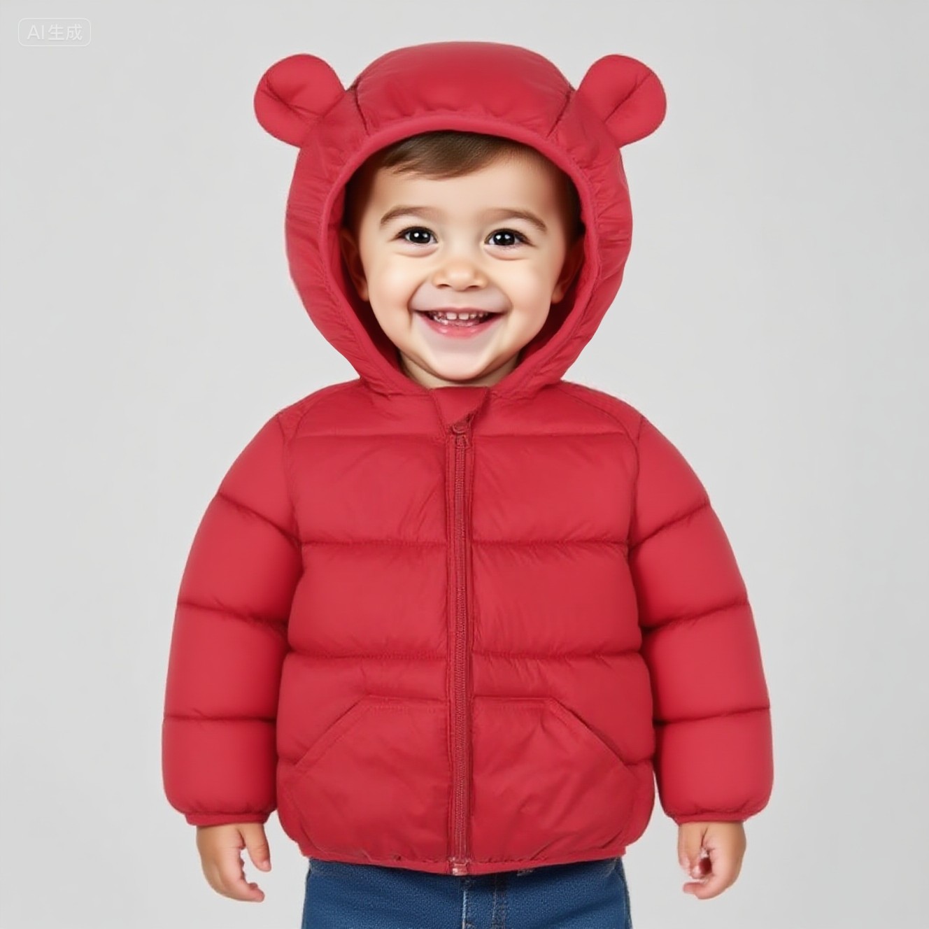 865 nuevo bebé de bolsillo ropa de algodón niños niños niñas ropa de invierno cálida orejas chaqueta con capuz image 6