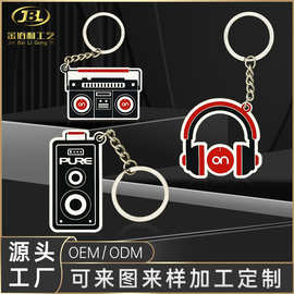 双面烤漆钥匙扣 DIY动漫IP镂空珐琅工艺挂件徽章Keychain商务礼品
