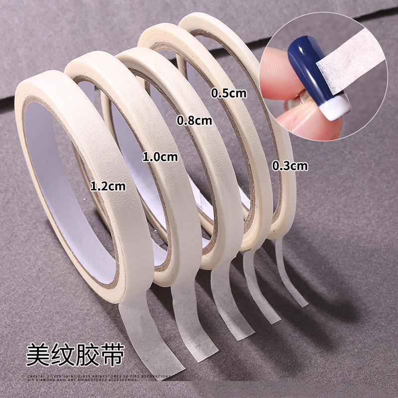 Cross-border Nail Art Nail Tape Sticker Striped French Adhesive Isolation Tape Magic Mirror Powder Auxiliary Nail Tool
