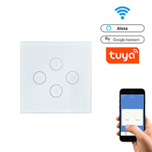 wifi智能风扇灯开关远程遥控alexa声控触摸控制面板涂鸦tuya开关