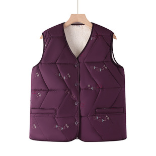 Elderly Winter Warm Vest Grandma Vest 7080-year-old Lady Winter Mother Thickened Vest