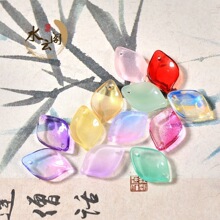 琉璃仿玉昙花花瓣手工diy手链手机链古风发簪材料配珠饰品配件批