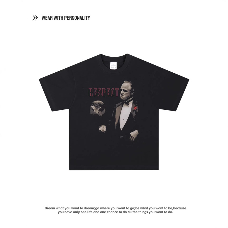 Cunningham's Same Style Godfather T-Shirt, American Retro Washed Hip-Hop Loose Fit Pure Cotton Long and Short Sleeve Heavyweight Hooded Sweatshirt Cunningham's Same Style Godfather T-Shirt, American Retro Washed Hip-Hop Loose Fit Pure Cotton Long and Short Sleeve Heavyweight Hooded Sweatshirt