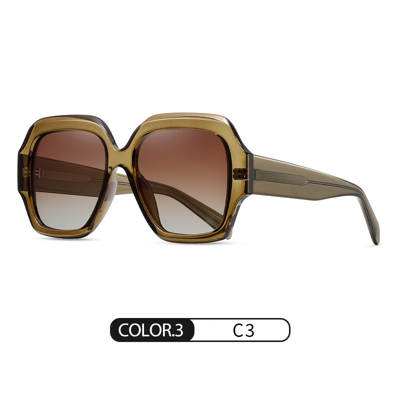 Nuevas gafas de sol polarizadas transfronterizas S26131 Gafas de sol de hoja para mujer de moda salvaje Gafas de sol de montura grande europeas y americanas