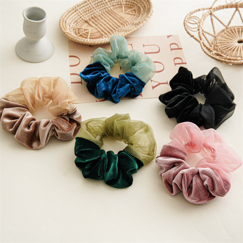 Elegant Color Block Cloth Handmade Hair Tie display picture 4