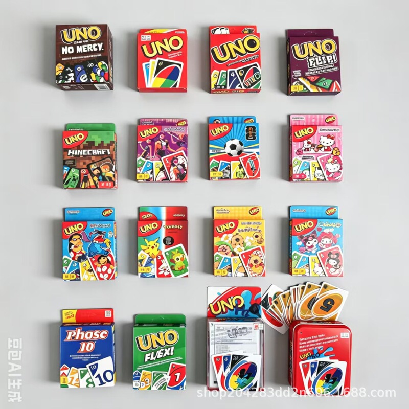 In-Stock Uno Card Game Board Game Multiplayer Party Table Game Cards Uno Cards Hot Sale