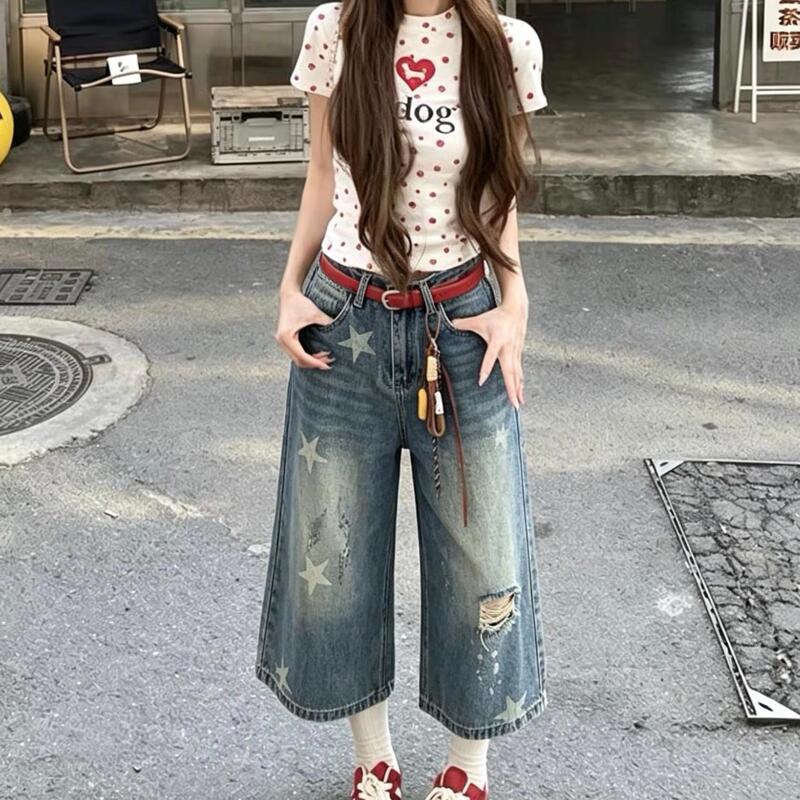American Retro High Street Ripped Denim Shorts for Men, Summer Thin Style, 2026 New Model, Loose Straight Wide-Leg Pants American Retro High Street Ripped Denim Shorts for Men, Summer Thin Style, 2026 New Model, Loose Straight Wide-Leg Pants