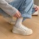 Wide-mouth Yuezi Socks Women's Spring and Summer Japanese Style Vertical Striped Short Socks Cream Low-side Cotton Socks Ins Trendy Short Socks