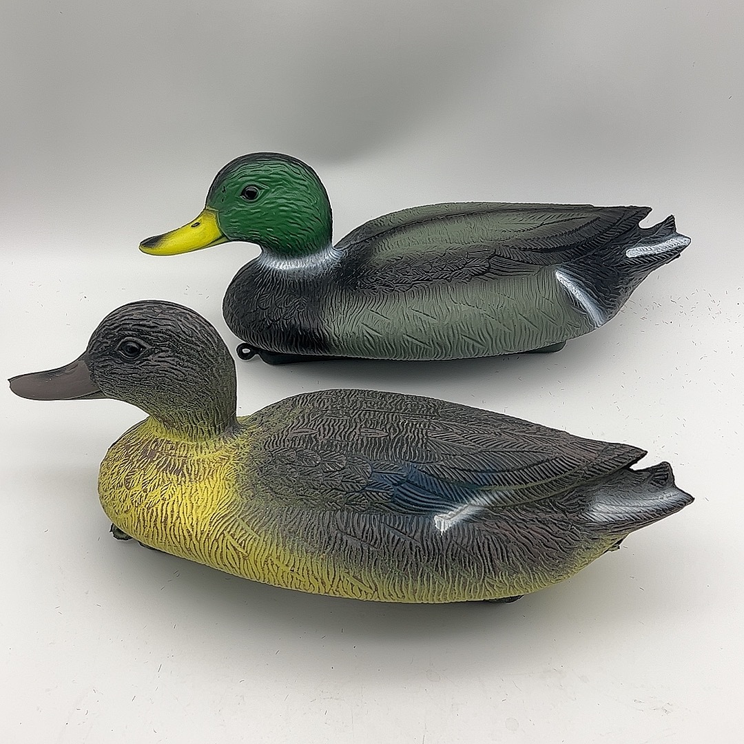 Envío gratuito, suministro transfronterizo, patos de plástico realistas para exteriores y patos mandarinos, decoraciones para parques y jardines, adornos de animales.