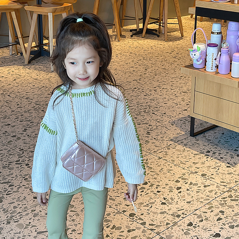 Bolso de los niños de moda del todo-fósforo de la muchacha de la cadena de moda crossbody princesa bolsa Chanel estilo de la cadena auricular monedero bolsa