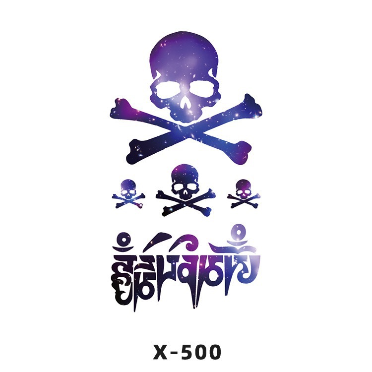 Arco de flor pequeña pegatinas de tatuaje fresco 3D dibujos animados transfronterizo Henna rosa impermeable texto en inglés pegatinas de tatuaje