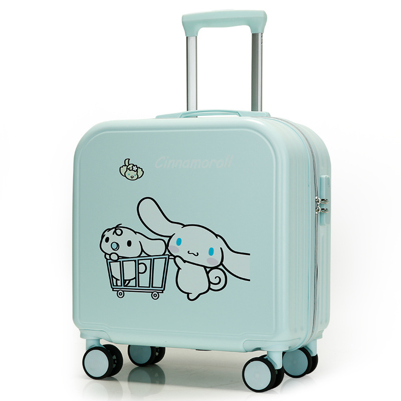 Pequeño equipaje 18 pulgadas universal rueda contraseña embarque caso imprimible logo niños cremallera trolley caso al por mayor
