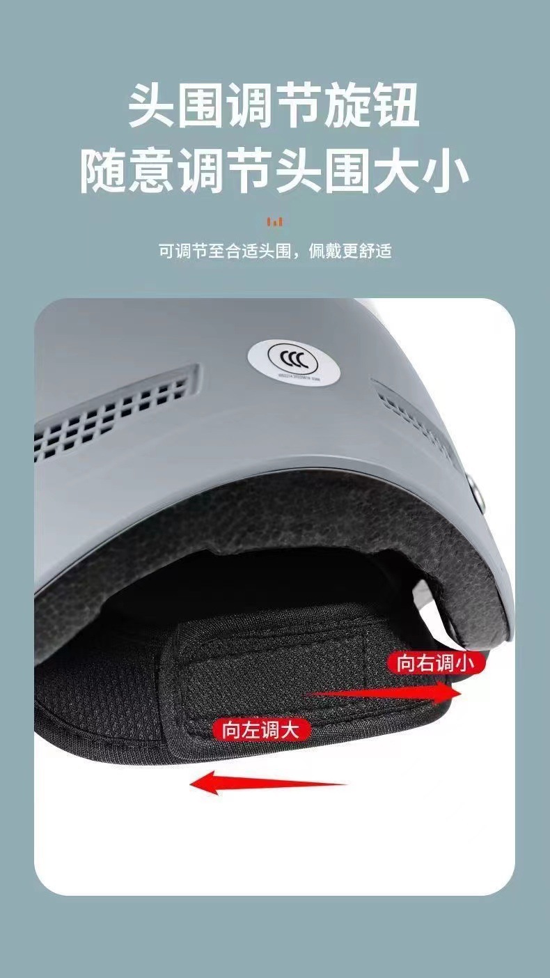 3C certified electric motorcycle helmet, suitable for both men and women, for summer riding, electric bike use, and all-season safety
