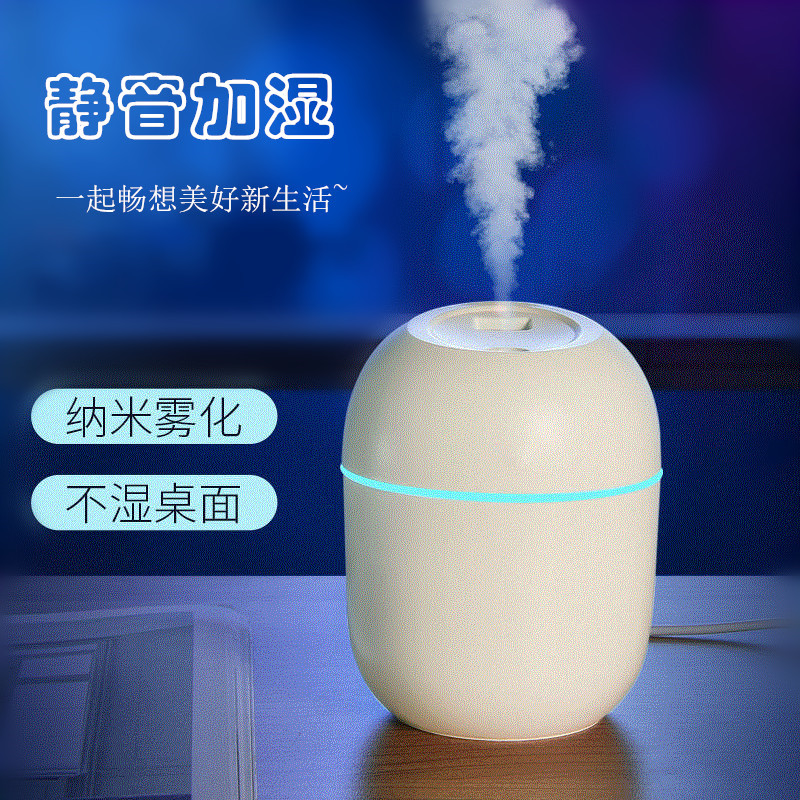 usb加湿器 跨境小型迷你桌面家用车载卧室静音夜灯香薰补水加湿机|ms