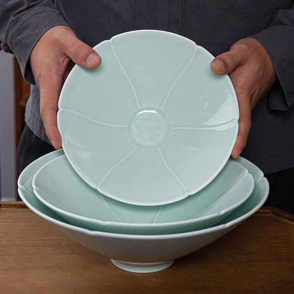 Jingdezhen imitation Song celadon porcelain bucket bowl home noodle…