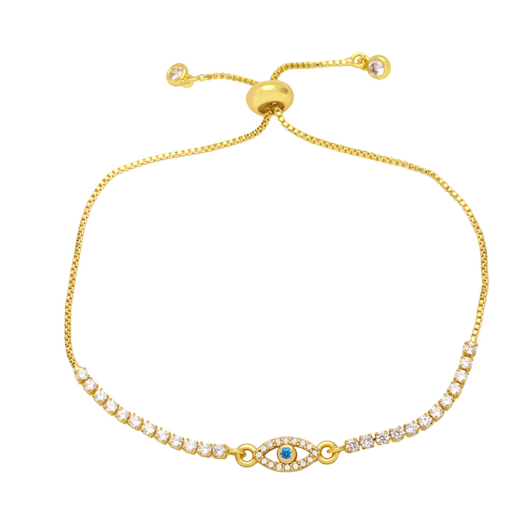 Fashion Devilu0027S Eye Copper Bracelets Inlay Zircon Copper Bracelets