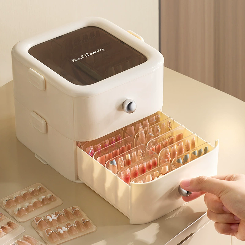 [Издатель источника] Новый носимый ящик для хранения ногтей большой емкости, усовершенствованный ящик для хранения ногтей ручной работы, витрина