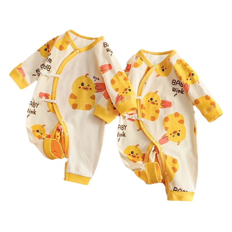 Ropa para niños otoño bebé mono cuatro estaciones sin hueso puro algodón bebé mameluco recién nacido manga larga mameluco