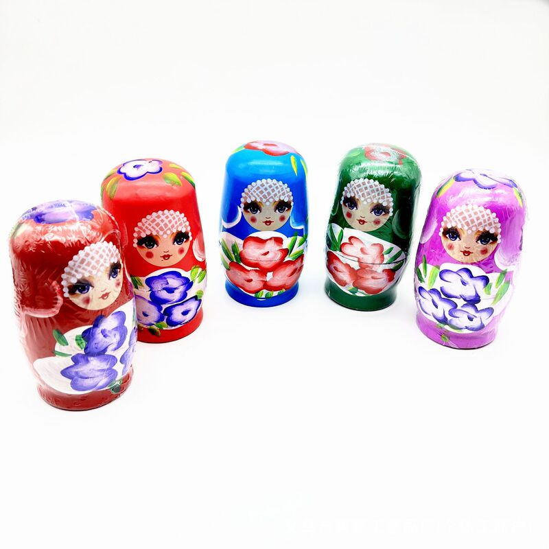 5層の彩色絵ロシアの人形のペンキの彩色絵の置物の手描きの木製工芸品の観光地区の人気のある工場の卸売り|undefined