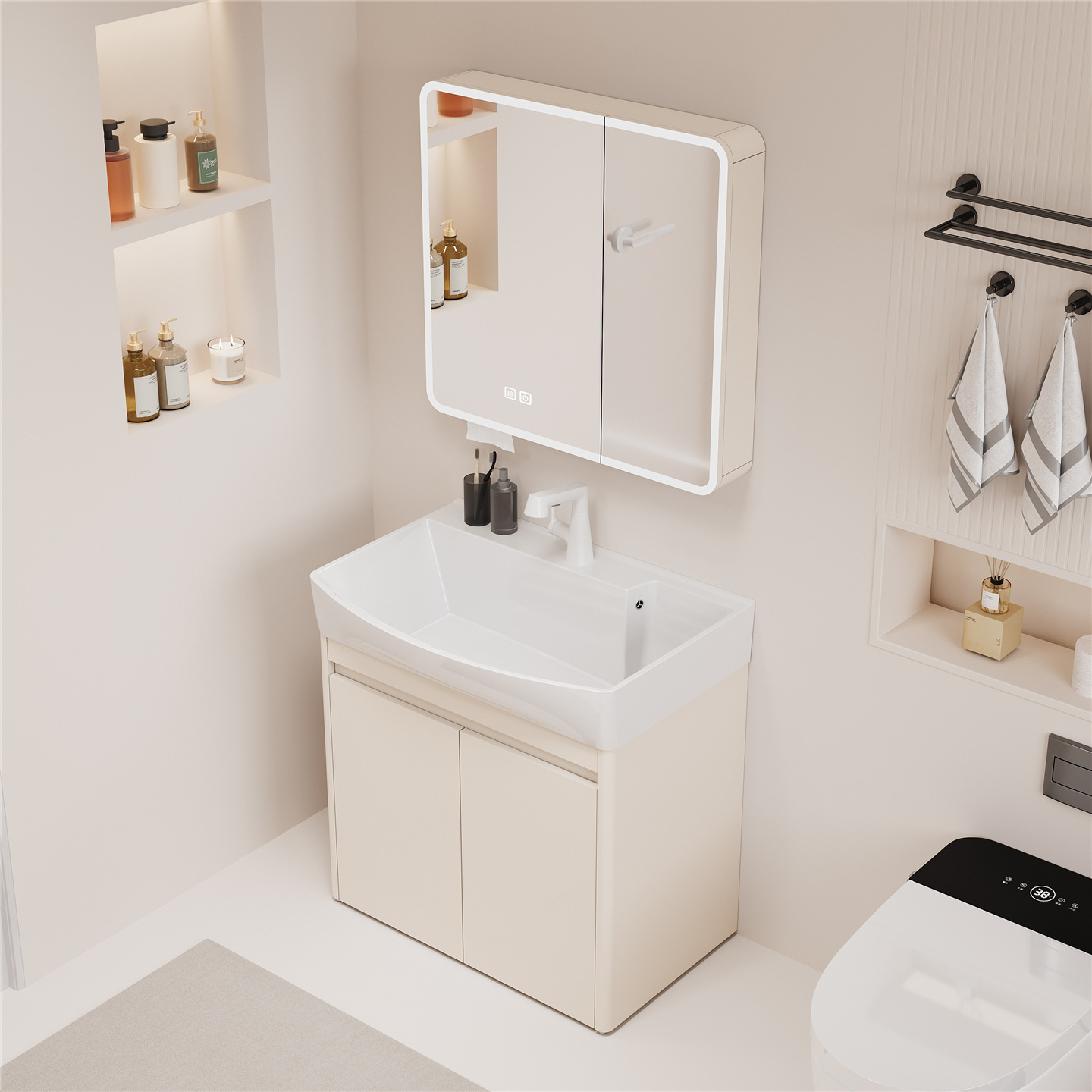 gabinete de baño de piso cerámica integral baños combinación de baños marinos para aumentar y profundizar la bañera del estómago balcón armario de lavandería