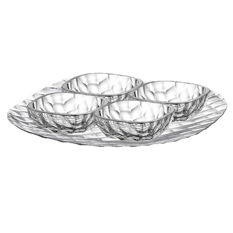 Cuencos de fruta de cristal importados de la República Checa, platos de gran tamaño de fruta seca doméstica, platos de fruta de alto valor facial. image 6