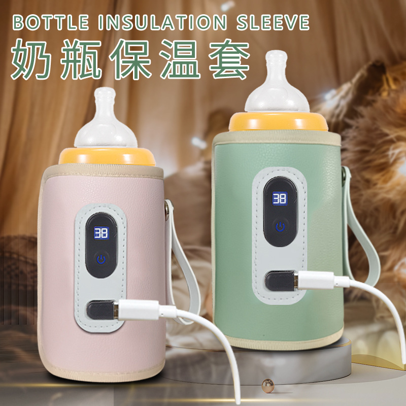 Baby Bottle Insulation Cover, Cross-Border Portable Heating and Constant Temperature Cover Bag, Baby Warm and Temperature-Adjustable Milk Warmer Artifact, Universal for Outings