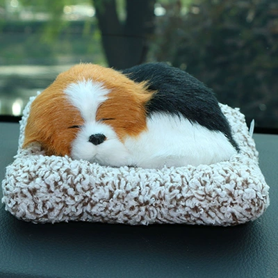 Car ornaments: Charcoal Cat and Dog Cute - trumpet-border-pastoral