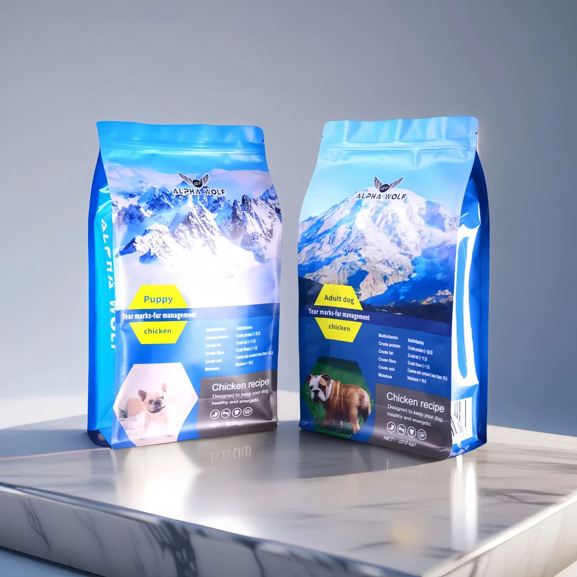 1.5kg狗粮袋包装袋现货宠物食品包装袋印刷八边封宠物粮复合袋