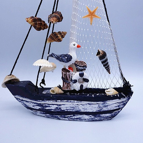 Direct supply from the manufacturer: Mediterranean-style wooden seashell conch sailboat scenic souvenir stall merchandise seashell handicrafts