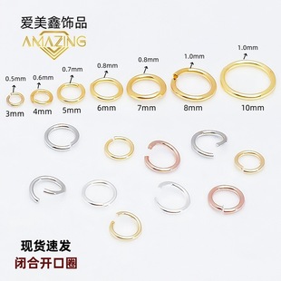 �����_��Ȧ 18k����ɫ�_��Ȧ ������B��ȦDIY�Ʒ��������l